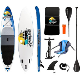 Надувна SUP-дошка AQUALUST 12'0'' 365x81 см з веслом і сидінням для каяка, для серфінгу та веслування стоячи