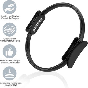 Кільце Pilates SURFOU 32 см: для йоги, фітнесу, тренування стегон та всього тіла