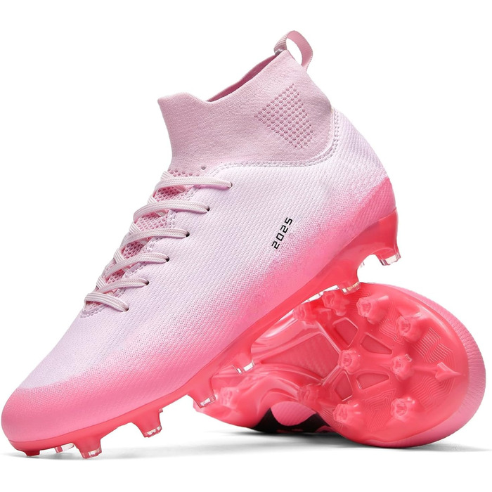 Футбольні бутси для чоловіків та жінок, зала, бейсбол, трава, бутси для юних гравців у регбі, дорослі, AG FG TF, широкі тренувальні кросівки 41.5/42 EU 2309 Ag Pink