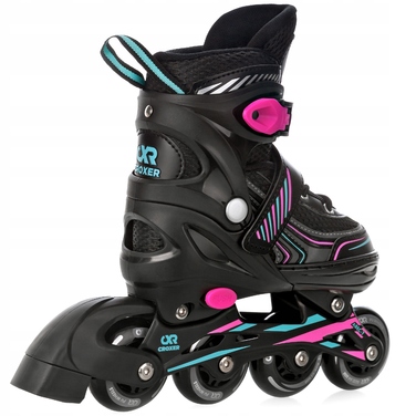 Регульовані ролики Croxer Optima Mint/Pink, розмір 39-42, каучукові колеса, підшипники ABEC7