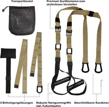 Слінг-тренажер Elite з комплектом кріплень (вкл. дверний анкер), преміум-якість для дому та в дорогу