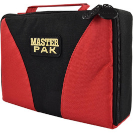 Кейс для дартсу Karella Master Pak, чорний-червоний, зберігання до 3 комплектів дротиків та аксесуарів, універсальна сумка для дартсу