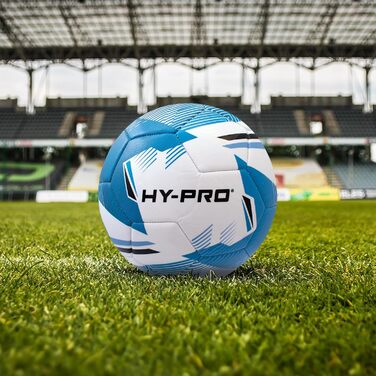 Футбольний м'яч Hy-Pro №5 синій (Chevron Blue) з покриттям PVC для тренувань та ігор за будь-якої погоди