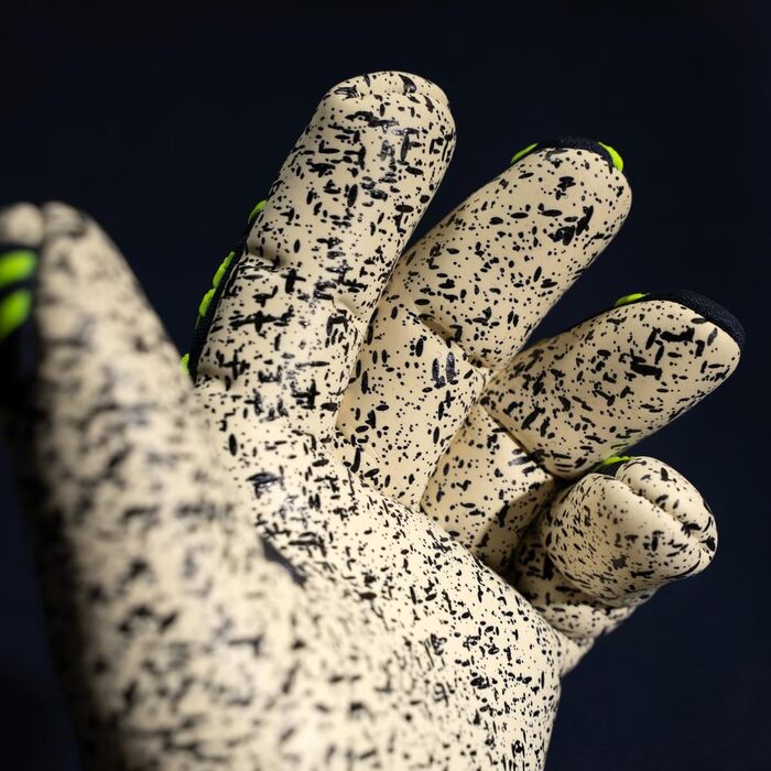 Воротарські рукавички Uhlsport Prediction Supergrip+ Finger Surround для дітей та дорослих, розмір 7, сині/білі/флуо-жовті, футбольні