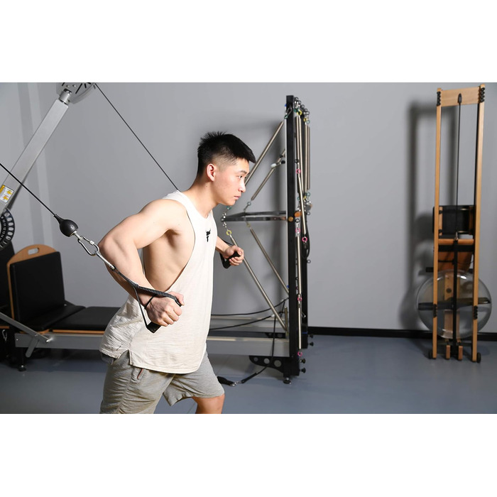 Набір аксесуарів для тренажерів KYLIN SPORT: гумки, ручки, карабіни, фітнес-петлі, ручки для турніків (чорний силікон)