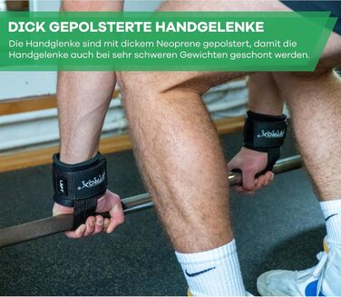 Текстильні ремені для підйому штанги NetroxSports - Фіксація зап'ястя, підтримка хвату, для силових тренувань, бодібілдингу, фітнесу (чоловіки та жінки)