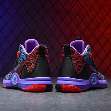 Баскетбольні кросівки High Top Anti Rutsch: легкі, дихаючі, зелені (33 EU, вузька ширина, чорно-фіолетові)