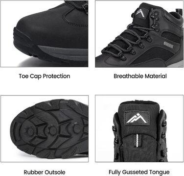 Чоловічі водонепроникні черевики CC-Los для хайкінгу та трекінгу, розмір 40-48 EU, чорний колір