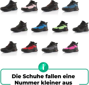Черевики для трекінгу жіночі/чоловічі, теплі, для піших прогулянок, чорні/зелені (45 EU, чорні/червоні)