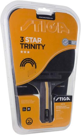 Ракетка для настільного тенісу STIGA Trinity 3-зірки, чорна/червона, для одиночної гри