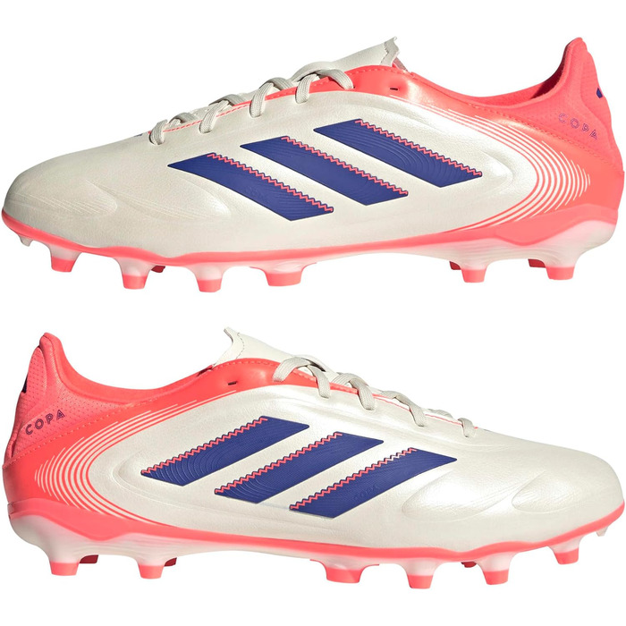 Футбольні бутси adidas Copa Pure III League для гри на твердих та багатоповерххових покриттях (36 EU, білий, синій, корал)