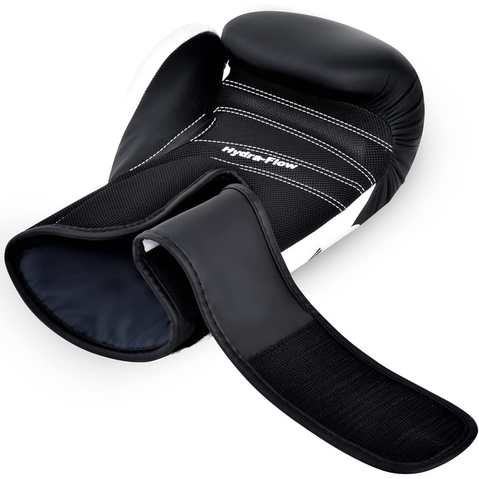 Боксерські рукавички Starpro 14oz для потужних ударів, чорні-білі, для чоловіків та жінок, тренування та спорт