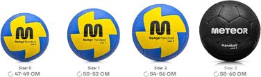 Гандбол м'яч METEOR Nuage №2 для дітей, юнацтва та жінок, м'який навчальний, зручне зчеплення, рожево-білий
