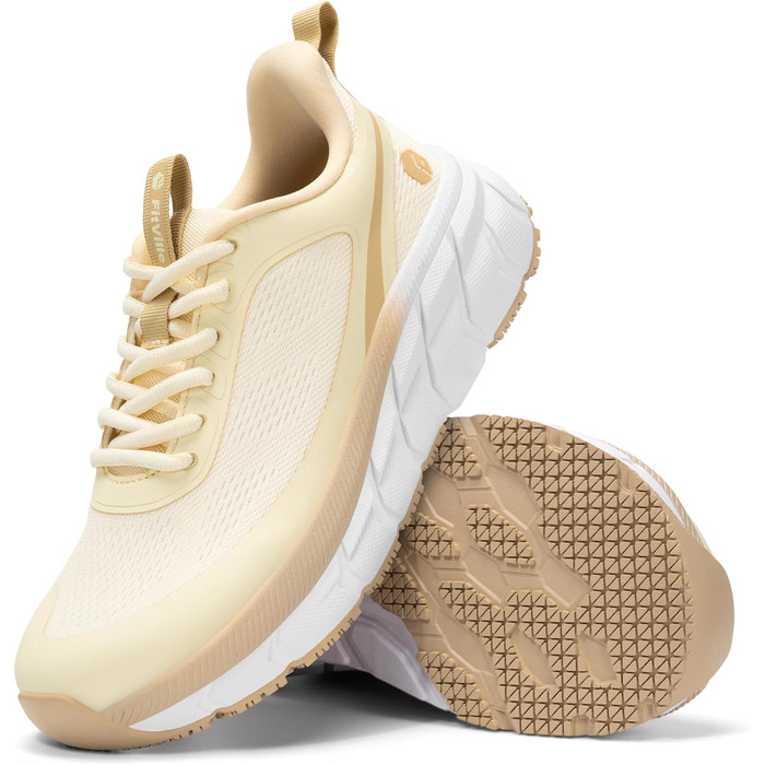 Жіночі кросівки для бігу FitVille з широкою стопою: дихаючі, легкі, зручні для ходьби (39 EU, кольору шампань)