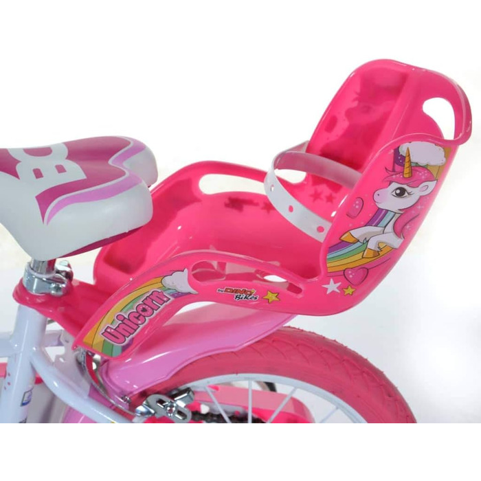 Дитячий велосипед Dino Bikes 144R-UN Einhorn, білий/рожевий, одношвидкісний