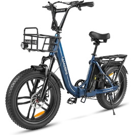 Електровелосипед SAMEBIKE для дорослих, 20'' складаний E-Bike з знімною 36В 13Аг літієвою батареєю, 7-швидкісний складаний електровелосипед