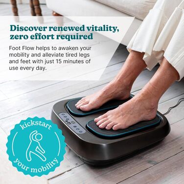 Масажер для ніг Homedics Foot Flow Mobility Booster з підігрівом, 20 інтенсивностей та 3 режими, покращує кровообіг та знімає втому