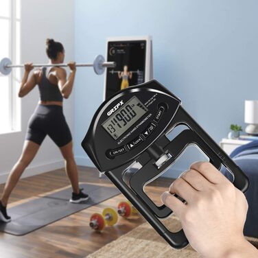 Цифровий ручний динамометр GRIPX для вимірювання сили хвата, електронний, 90 кг / 198 lbs, чорний