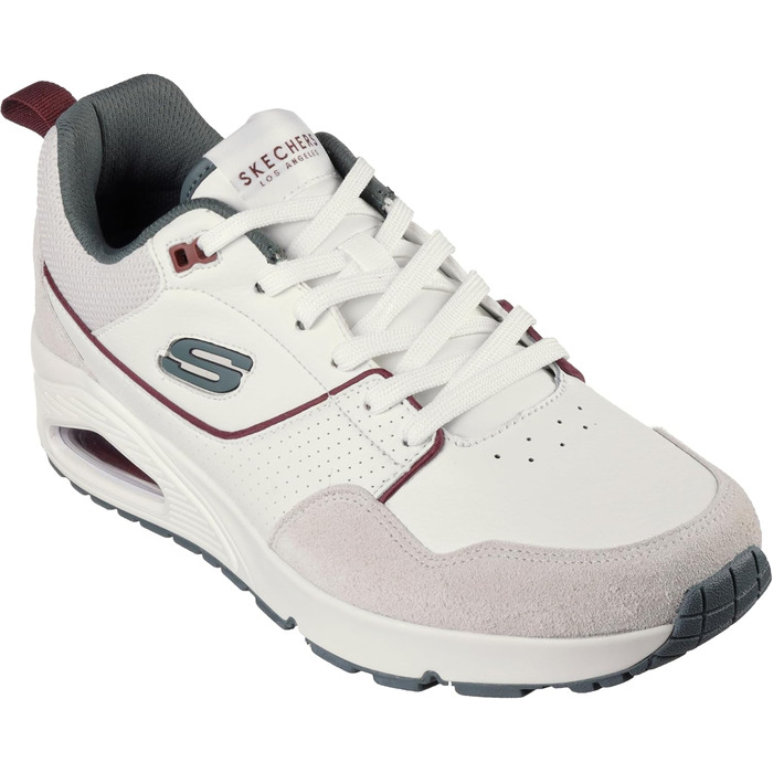 Чоловічі кросівки Skechers UNO Retro One - білі, шкіра, замша, сітка, 44 EU