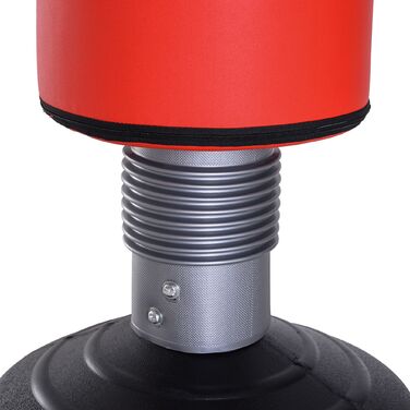 Боксерська груша HOMCOM стоячи Boxing Dummy 158-186 см Висота регулюється для боксерських тренувань і фітнесу, чорно-червона
