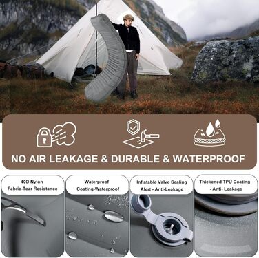 Isomatte Camping Selbstaufblasend: Ultralight Schlafmatte 14cm для кемпінгу та подорожей