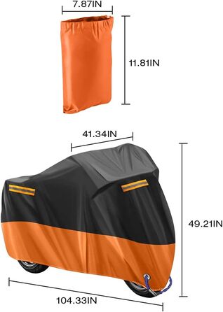 Чохол для мотоцикла 210D Oxford, захист від подряпин, вологості, 245x105x125 см, для Harley-Davidson, Honda, Suzuki, Yamaha