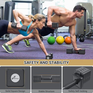 Регульовані гантелі Sportneer 5-в-1: набір гантелей для дому, силові тренування, 5 кг