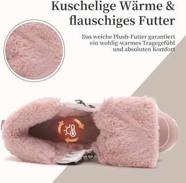 Жіночі зимові черевики, зимові чоботи, утеплені снігоступи, туристичні черевики для хайкінгу, рожеві, 39 EU