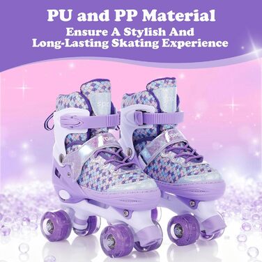 Роликові ковзани TOMSHOO для дівчаток, регульовані, з LED-підсвіткою, для початківців, дитячі, подарунок