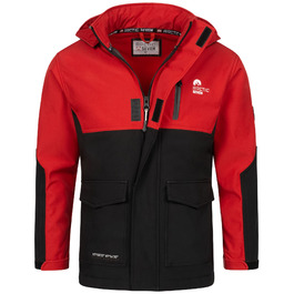 Чоловіча куртка Softshell Outdoor водовідливна функціональна вітрівка AS303, XL, червоно-чорна