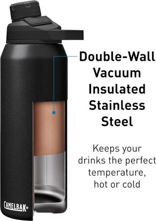 Термобутилка Camelbak Chute Mag SST вакуумна, чорна, нержавійка