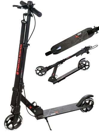 Дитячий самокат RAVEN Tretroller з ручним гальмом та світлодіодними колесами | складний, регульована висота, ремінь для перенесення