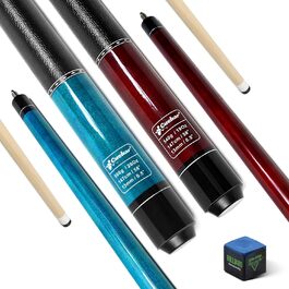 Набір київ для більярду CUEBAR (2 шт.), 58 дюймів, для дорослих, з імітацією шкіряної ручки, 2 кольори та ваги.