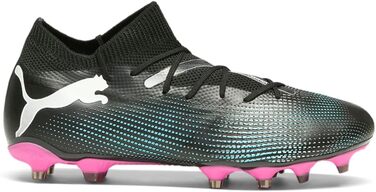 Жіночі футбольні бутси PUMA Future 7 Match для жорсткого та штучного покриття, шнурівка, чорно-рожевий, розмір 37 EU