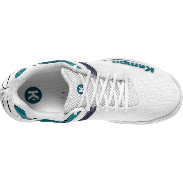Жіночі гандбольні кросівки Kempa Wing 2.0, розмір 38 EU, білий, блакитний, пурпуровий