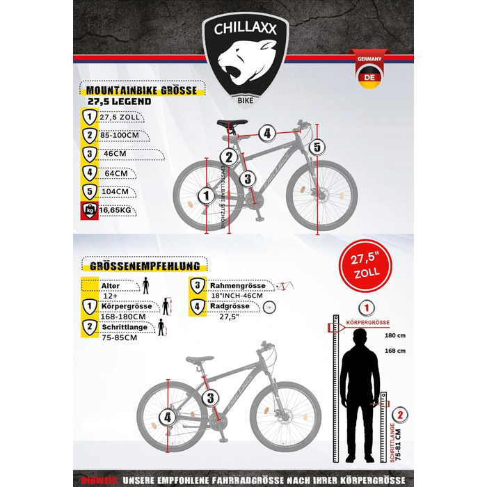 Гірський велосипед Chillaxx Bike Legend алюмінієвий, 24/26/27,5/29 дюймів, Shimano, 21 швидкість, для хлопців, дівчат, чоловіків та жінок
