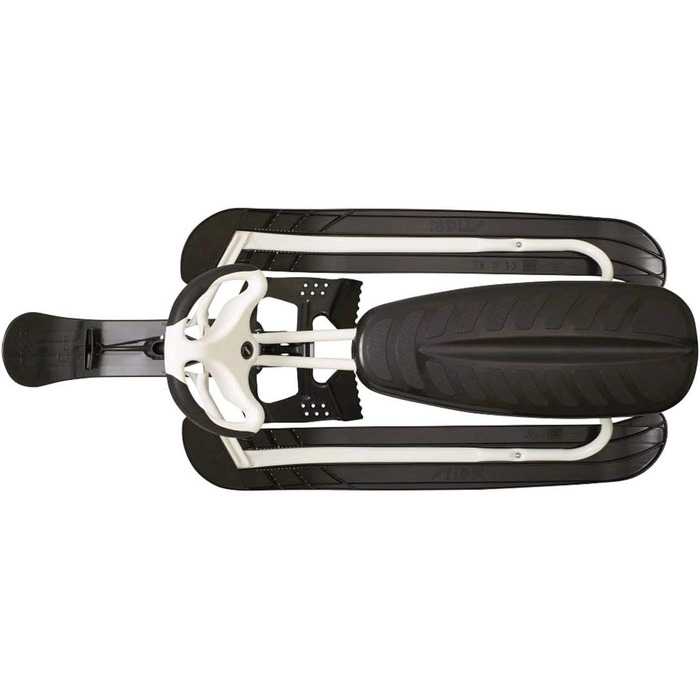 Санки Stiga Snowracer Curve GT з кермом і амортизатором для дітей та дорослих, чорні/білі, 120x55x40 см