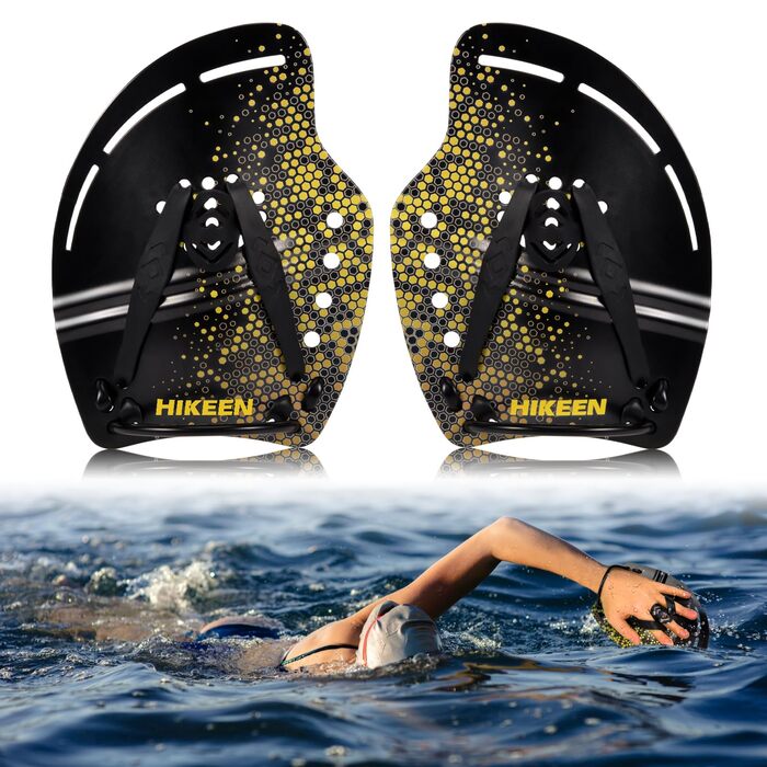 Плавці для плавання Profi, вигнуті, гідродинамічний дизайн, регульовані ремінці, для силових тренувань, жовті