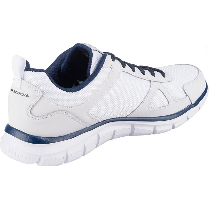 Чоловічі кросівки для бігу та спорту Skechers Sport Track SCLORIC, чорно-червоні, шкіра та сітка
