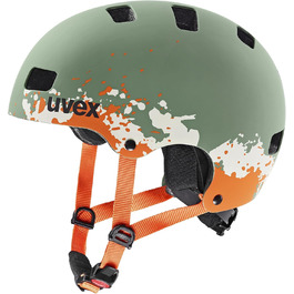 Дитячий велосипедний шолом uvex kid 3 cc, 51-55 см, мохово-зелений/пісочний матовий, міцний, з індивідуальним регулюванням і вентиляцією
