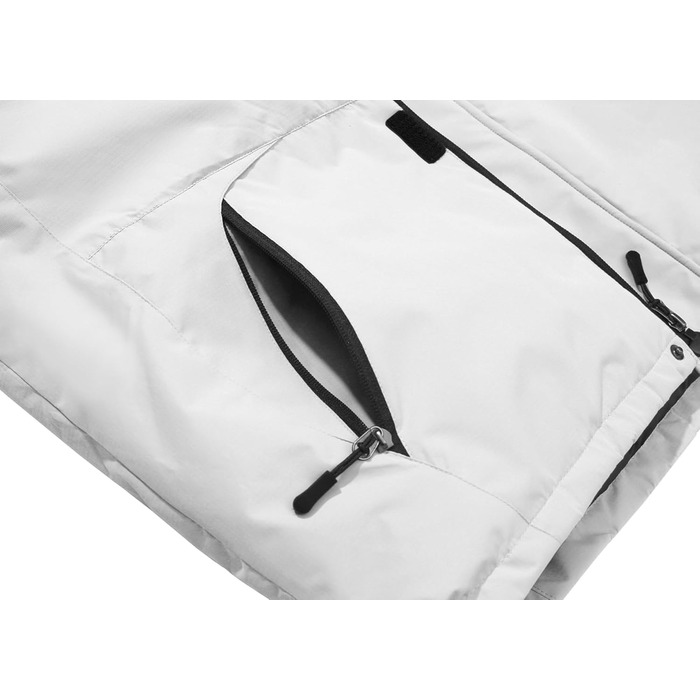 Жіноча водонепроникна легка куртка-дощовик, вітрозахисна з капюшоном, світло-зелена (XXL, білий/опulent Garten)