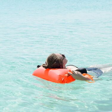 Надувна рятувальна жилетка Naturehike 18L, водонепроникний мішок для плавання, триатлону, снорклінгу, рафтингу (світло-помаранчевий)