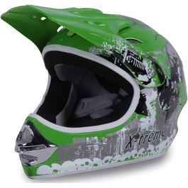 Мотошолом Actionbikes Motors X-Treme для дітей: захист під час катання на мотоциклі, квадроциклі та кросбайку (XXL, зелений)