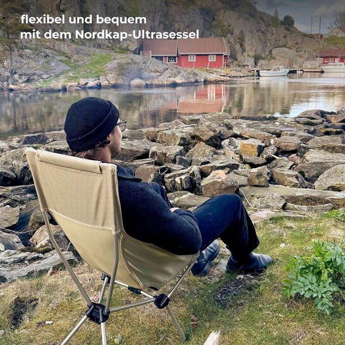Складний туристичний стілець Osoltus Nordkap: легкий, компактний, міцний (100 кг), з алюмінієвим каркасом, для відпочинку на природі