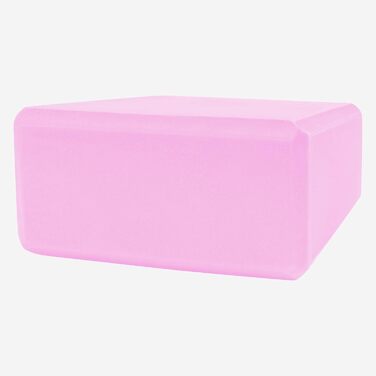 Блок для йоги та пілатеса GORILLA SPORTS з EVA-піни, протиковзкий, 23.5 x 15 x 8 см, рожевий