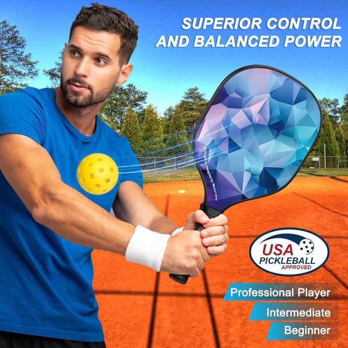 Набір для піклболу: ракетка, м'ячі, рушники та сумка. Преміум-якість, схвалено USAPA. Підходить для початківців та професіоналів