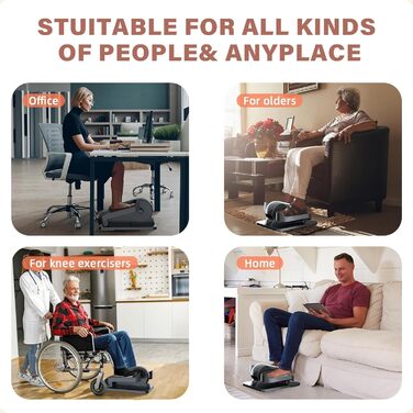 Електричний крострейнер для дому: міні-еліптичний тренажер з пультом, дисплеєм, 12 швидкостей. Підходить для людей похилого віку та дорослих