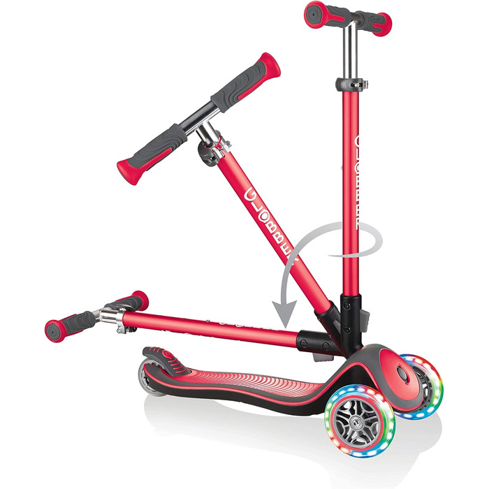 Дитячий самокат Globber Elite Roller, 3 колеса, LED, регульована висота, ABEC 5, для дітей від 3 років