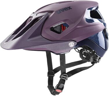 Велошолом UVEX Quatro Integrale для MTB, легкий, жіночий і чоловічий, регульований козирок, розмір 56-61 см, plum navy матовий