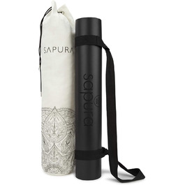 Килимок для йоги SAPURA 2 м, натуральний каучук, чорний, екстрадовгий